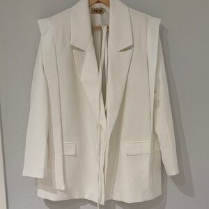 Papaya Women's Elegant White Blazer